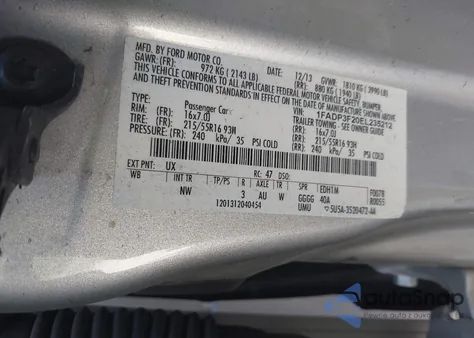 2014 Ford Focus Se from USA, damaged, VIN 1FADP3F20EL235212